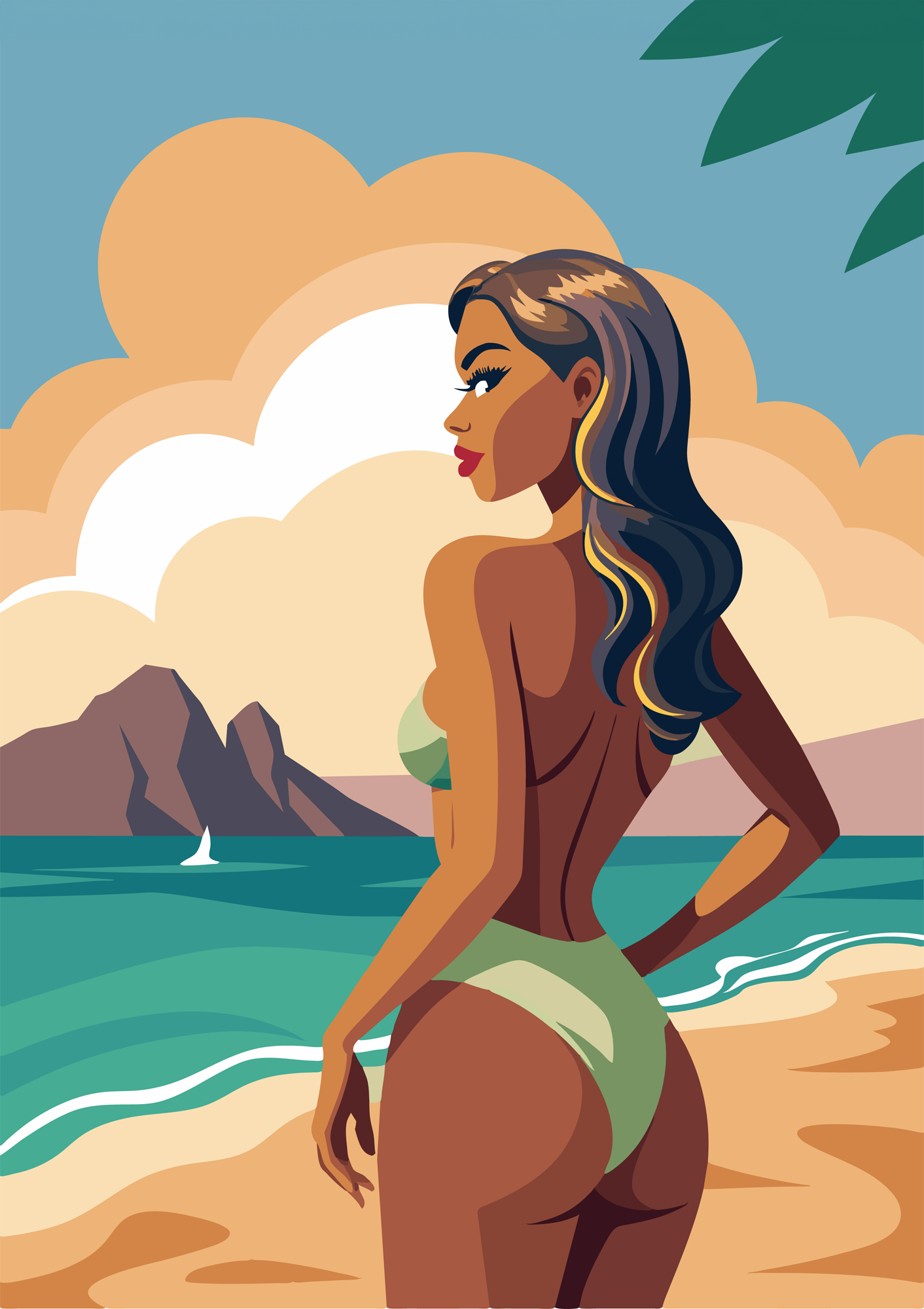 Malen nach Zahlen Bali Women
