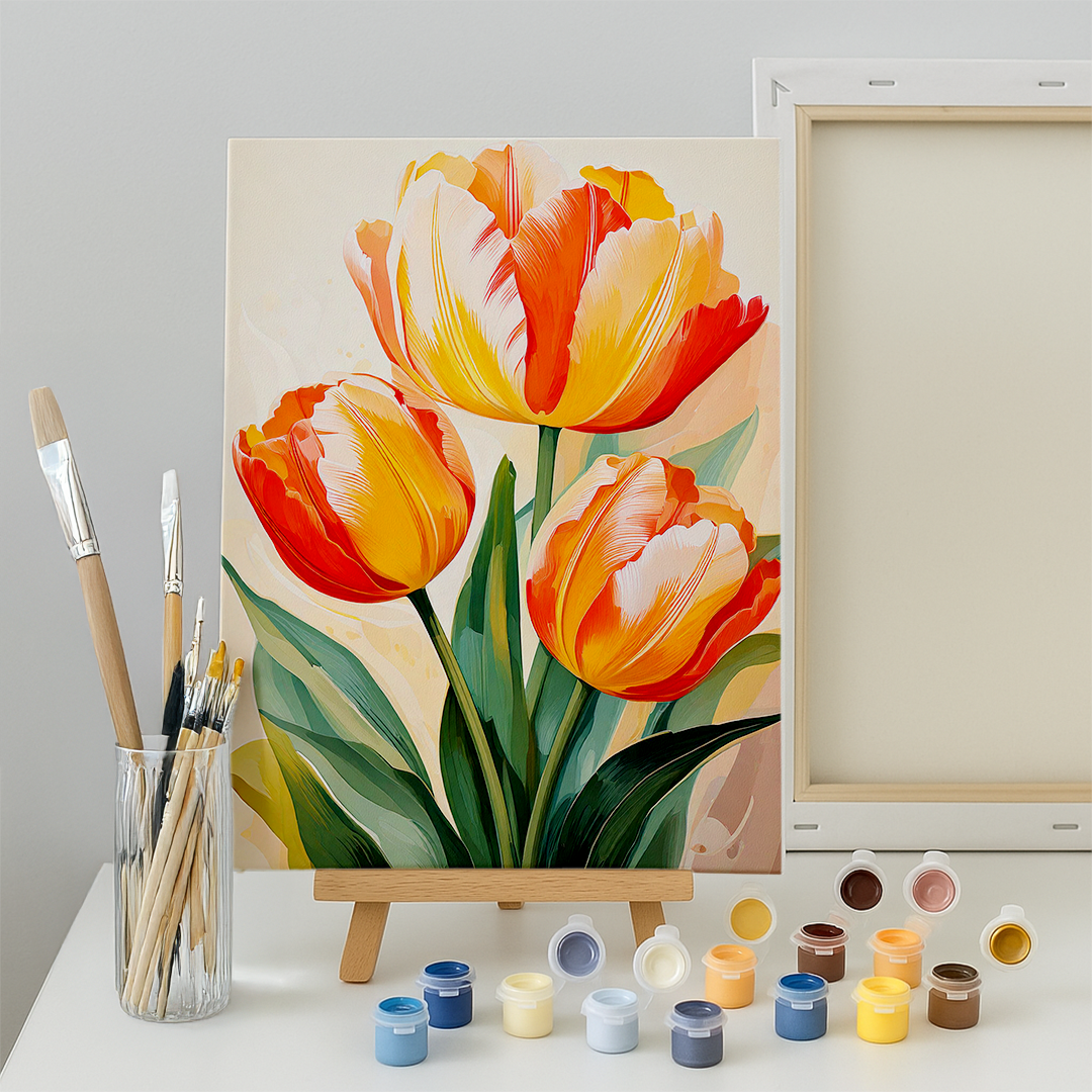 Malen nach Zahlen Tulpen
