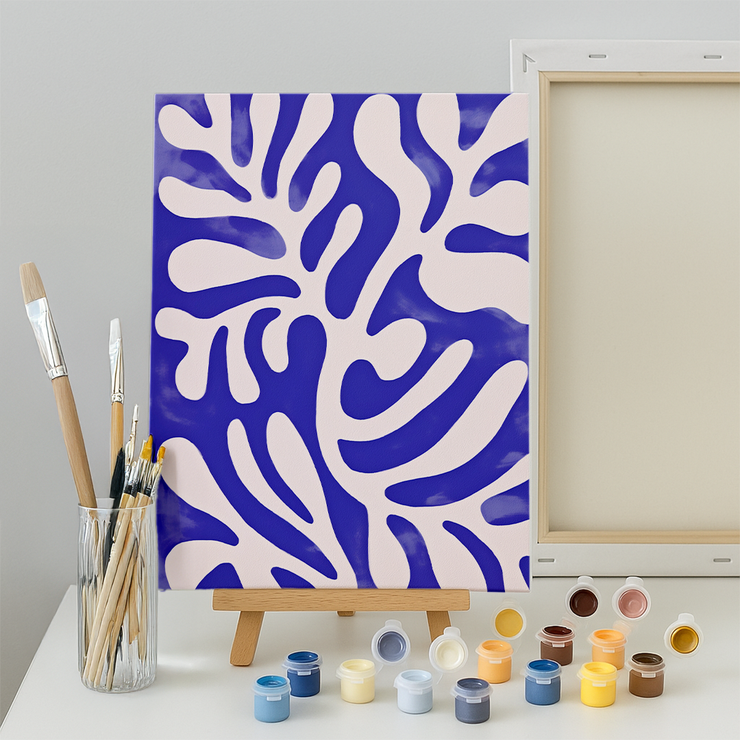 Malen nach Zahlen Blaue Blume