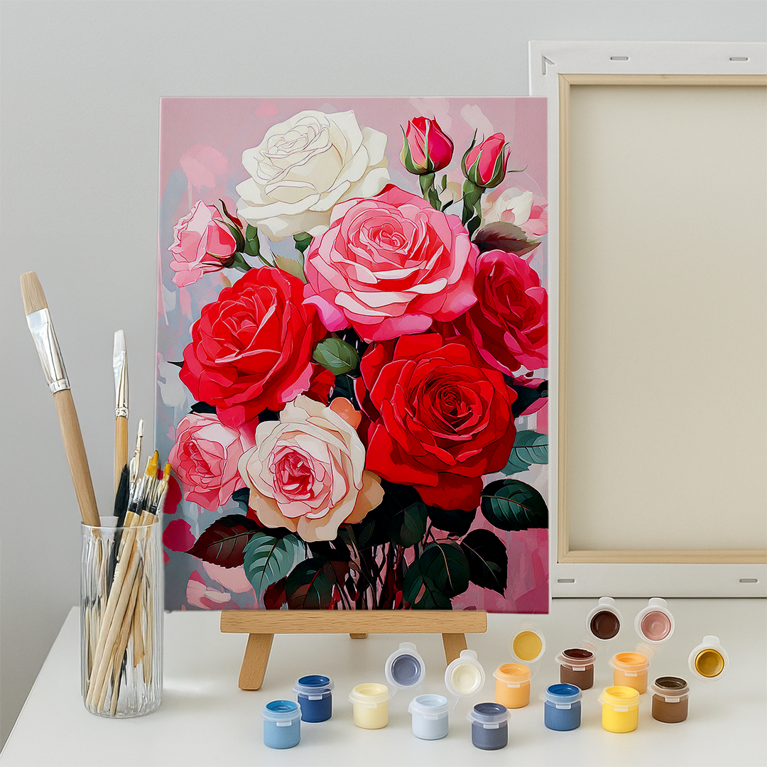 Malen nach Zahlen Rose