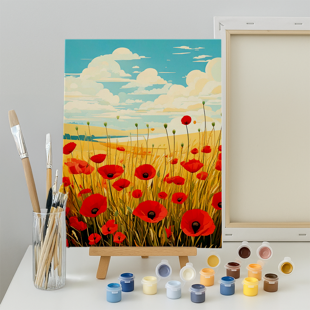 Malen nach Zahlen Poppies