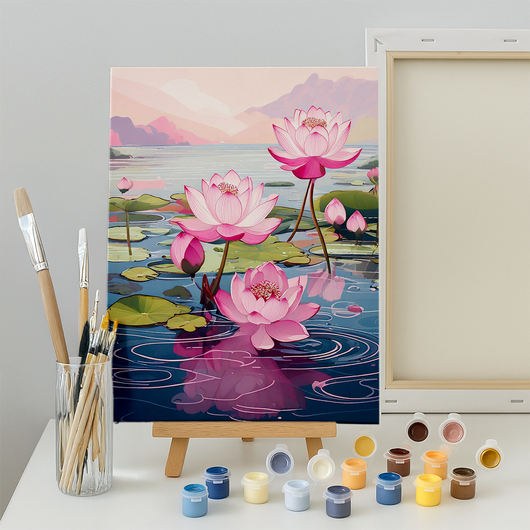 Malen nach Zahlen Lotus