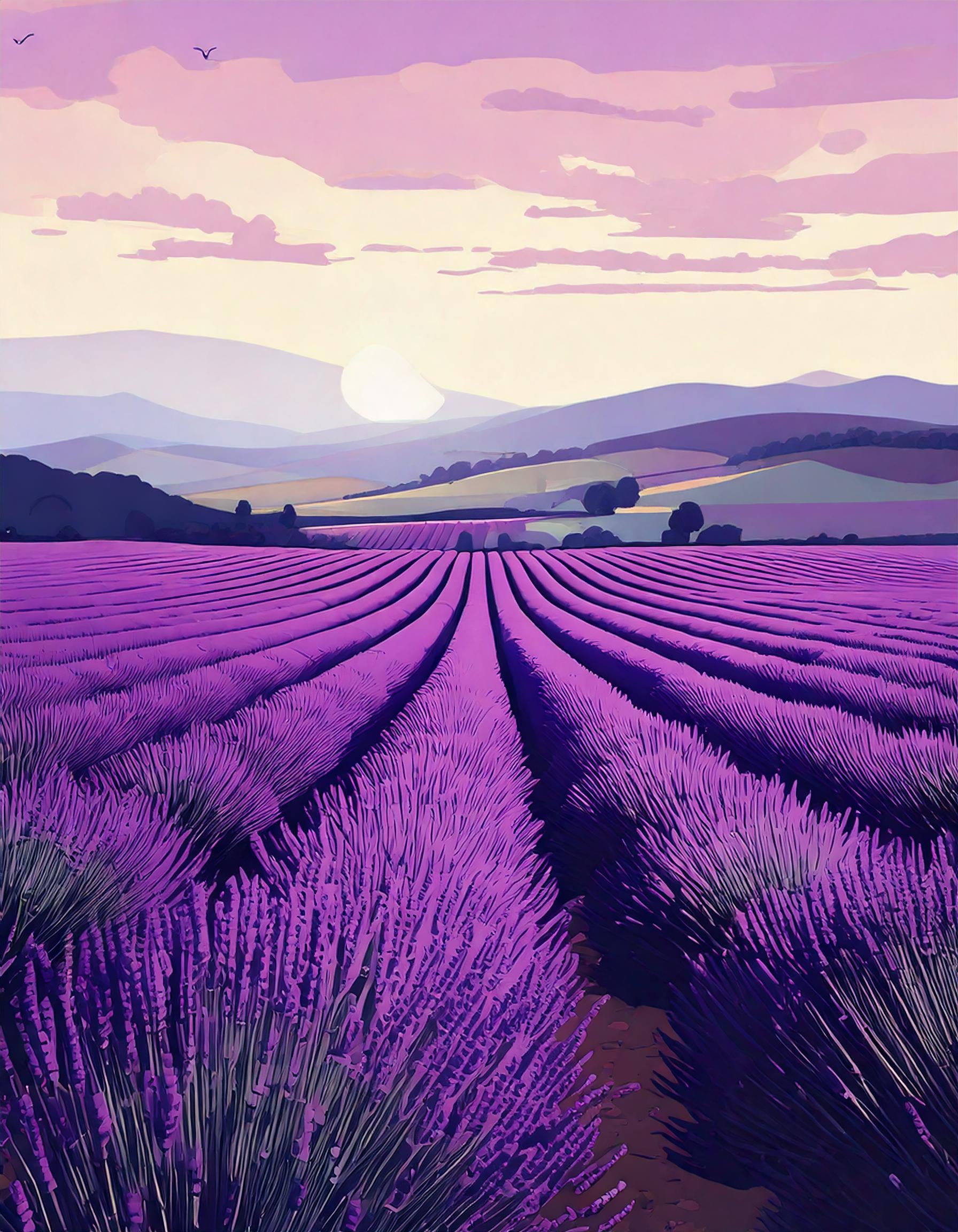 Malen nach Zahlen Lavender Blume